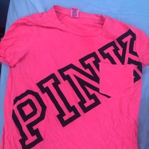 Pink pocket tee shirt